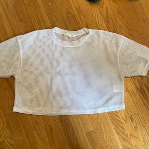 Urban outfitters mesh cropped tee.